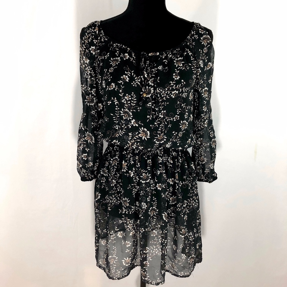 SOCIALITE Sheer Floral Sundress